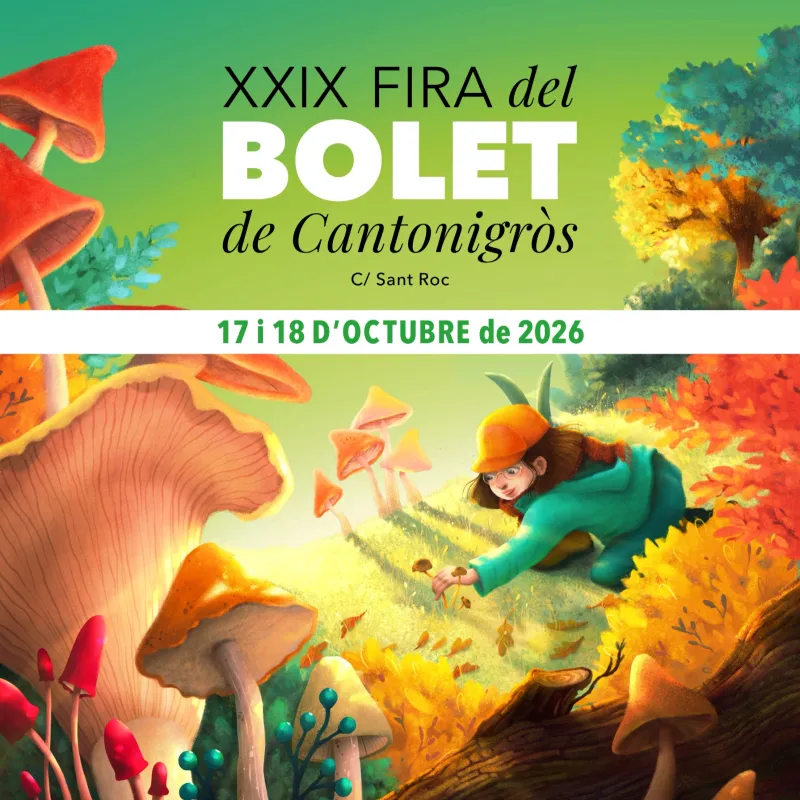 Cartell: Fira del Bolet de Cantonigròs, Cantonigròs (l’Esquirol)