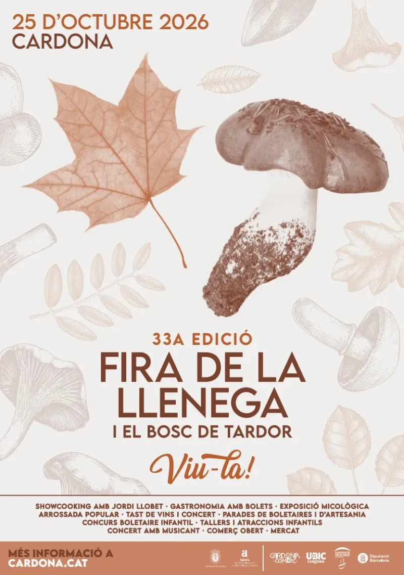 Cartell: Fira de la Llenega i el Bosc de Tardor, Cardona
